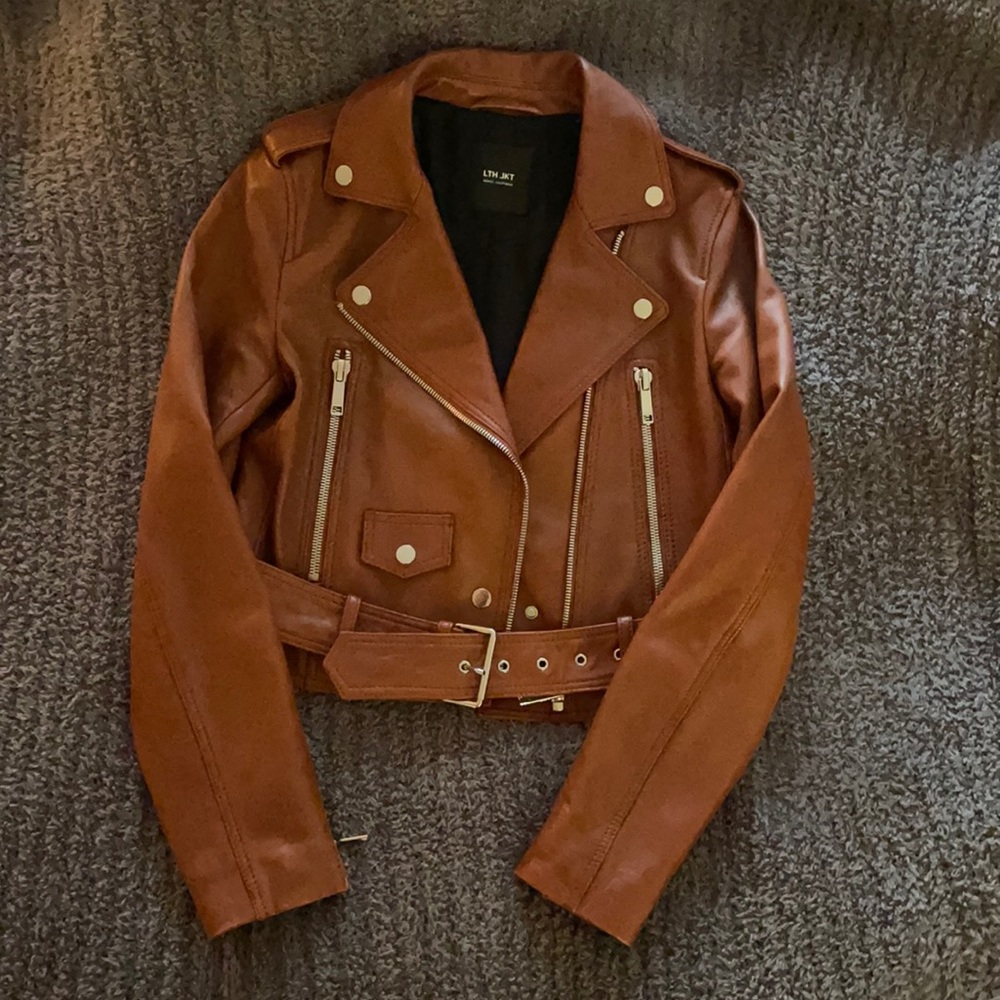 NEW!!! Bought within the last year. LTH JKT Brown/Tan 100% Leather Jacket
